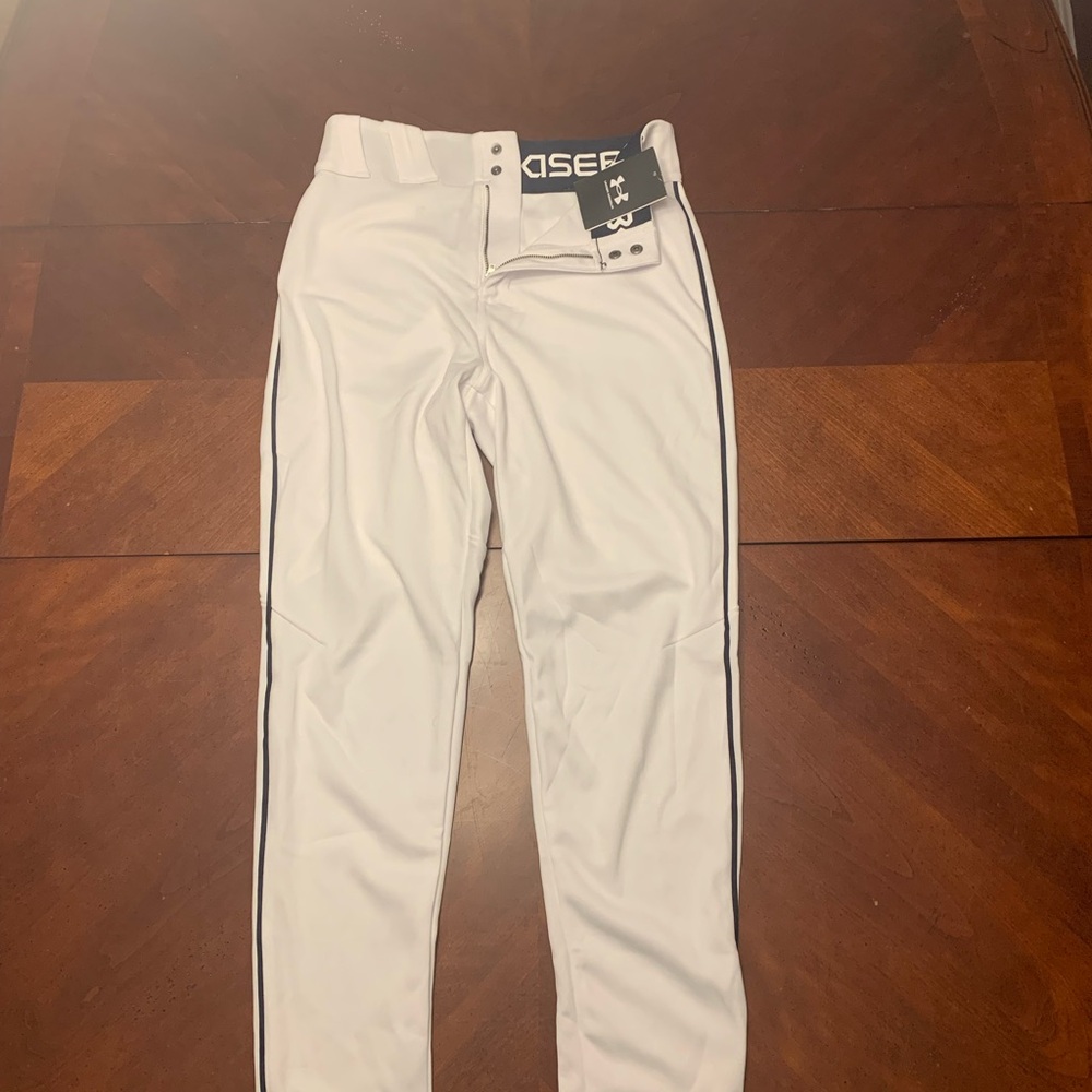 White mens size small baseball pants NWT